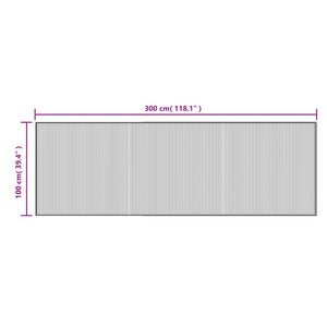 Bambus Teppich Hell 100x300 cm