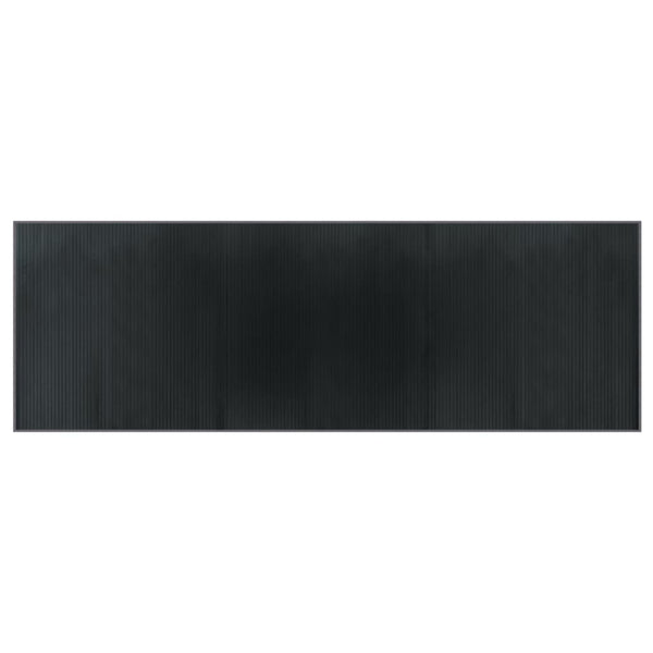 Grauer Bambus Teppich 100x300 cm