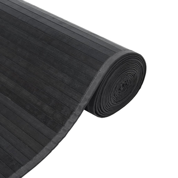 Grauer Bambus Teppich 100x300 cm