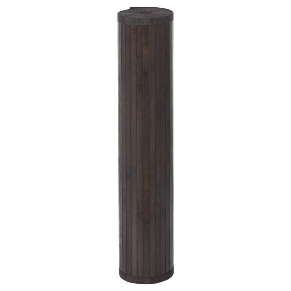 Dunkelbrauner Bambus Teppich 100x400 cm