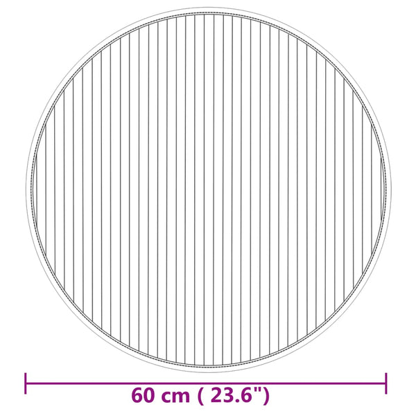 Runder Bambus Teppich Natur 60 cm