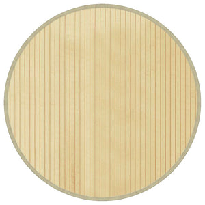 vidaXL Tapis Rond Clair Naturel 60 cm Bambou