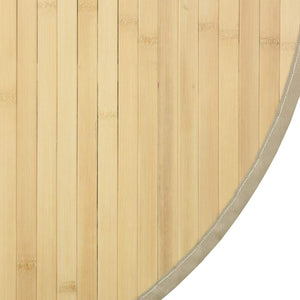 vidaXL Tapis Rond Clair Naturel 60 cm Bambou