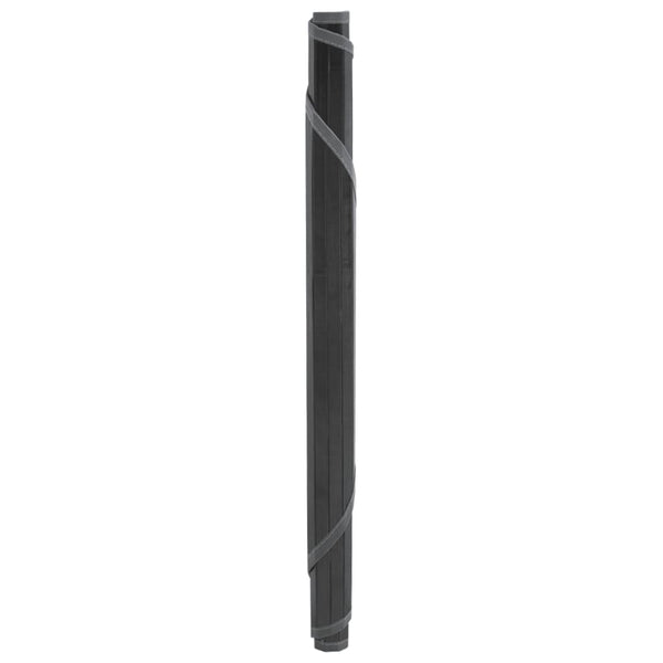 Runder Bambus Teppich Grau - 60cm
