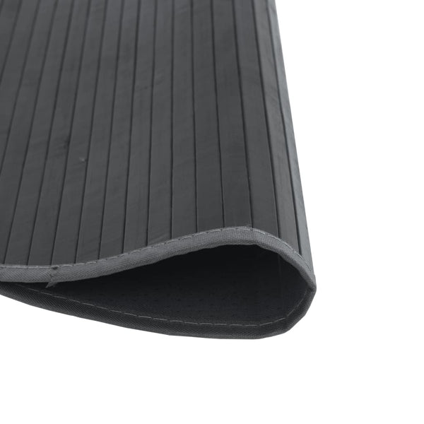 Runder Bambus Teppich Grau - 60cm