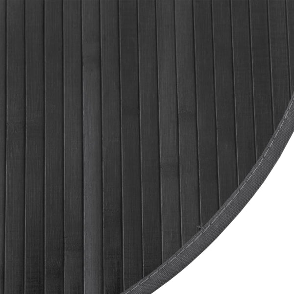 Runder Bambus Teppich Grau - 60cm