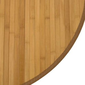 Runder Bambus Teppich Natur 80 cm