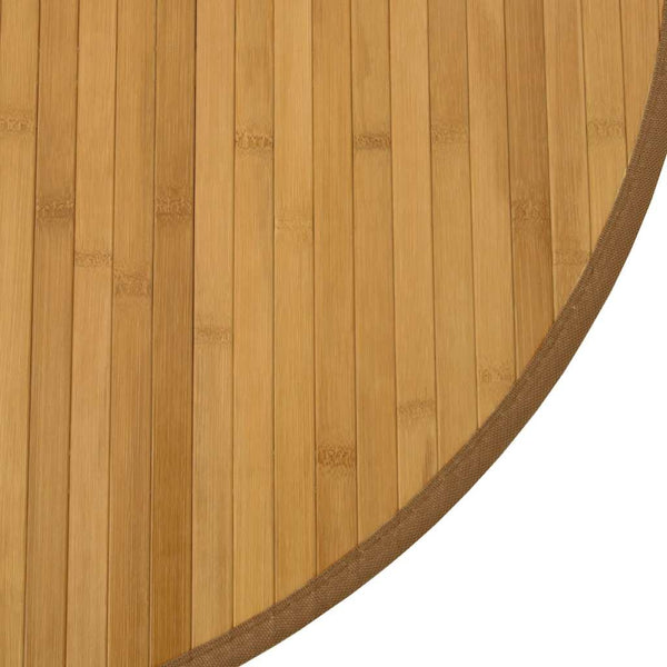 Runder Bambus Teppich Natur 80 cm