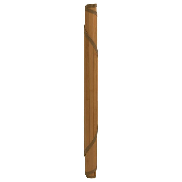 Runder Bambus Teppich Braun 80 cm