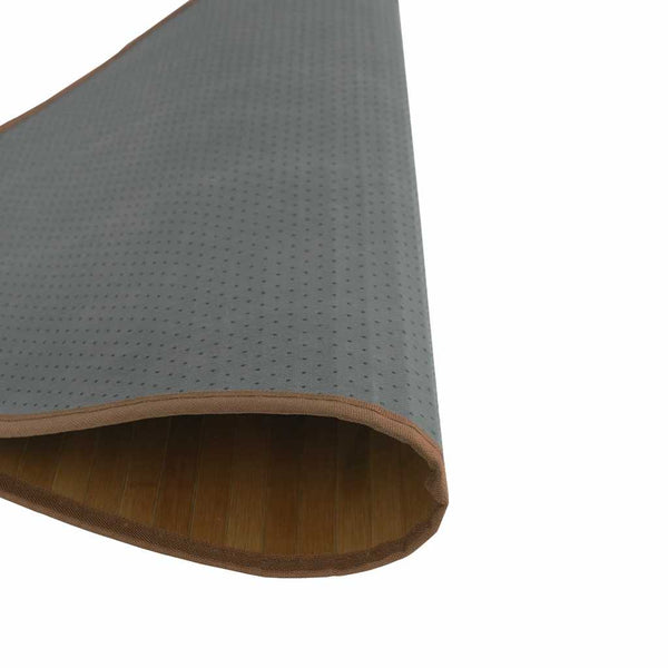 Runder Bambus Teppich Braun 80 cm