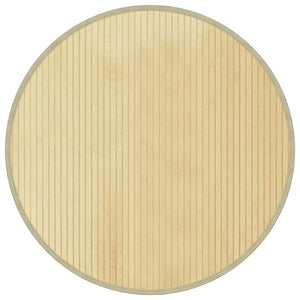 vidaXL Tapis Rond Clair Naturel 80 cm Bambou