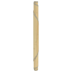 vidaXL Tapis Rond Clair Naturel 80 cm Bambou