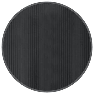 Runder Teppich Grau 80cm Bambus