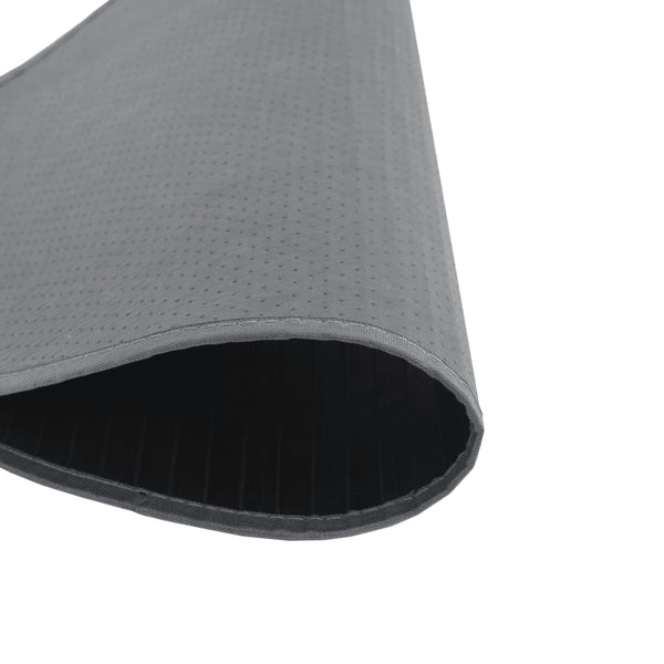 Runder Teppich Grau 80cm Bambus