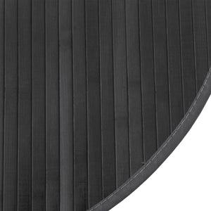 Runder Teppich Grau 80cm Bambus