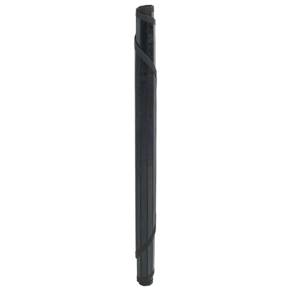 Runder Bambus Teppich Schwarz - 100cm