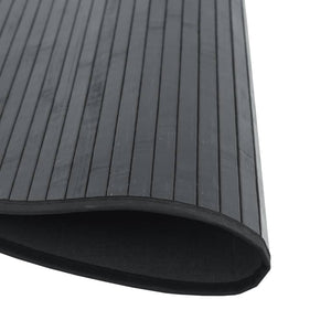 Runder Bambus Teppich Schwarz - 100cm