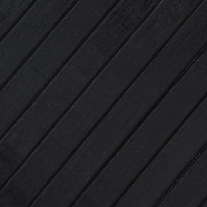 Runder Bambus Teppich Schwarz - 100cm