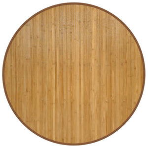 Runder Bambus Teppich Natur 100cm