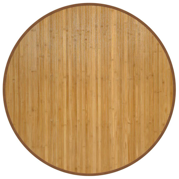 Runder Bambus Teppich Natur 100cm