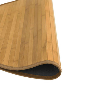 Runder Bambus Teppich Natur 100cm