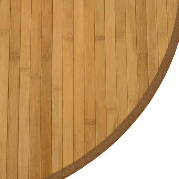 Runder Bambus Teppich Natur 100cm