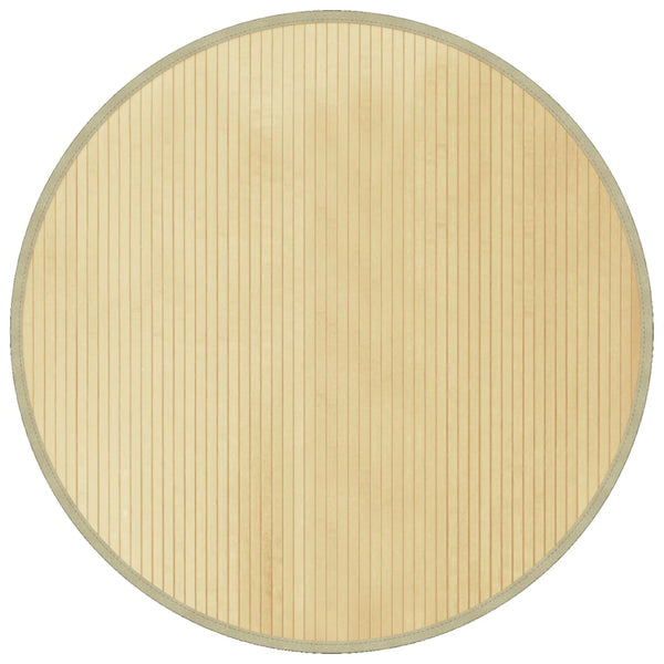 Runder Bambus Teppich Natur 100 cm