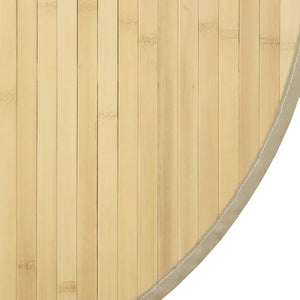 Runder Bambus Teppich Natur 100 cm