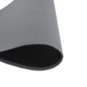 Grauer Bambus Teppich Rund, 100 cm
