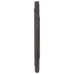 Runder Teppich Dunkelbraun 100 cm Bambus