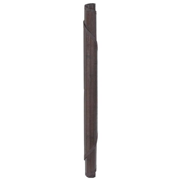 Runder Teppich Dunkelbraun 100 cm Bambus