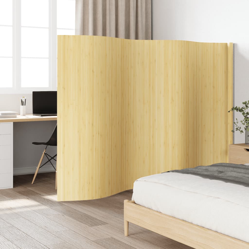 Bambus Paravent Raumteiler Natur 400x165 cm