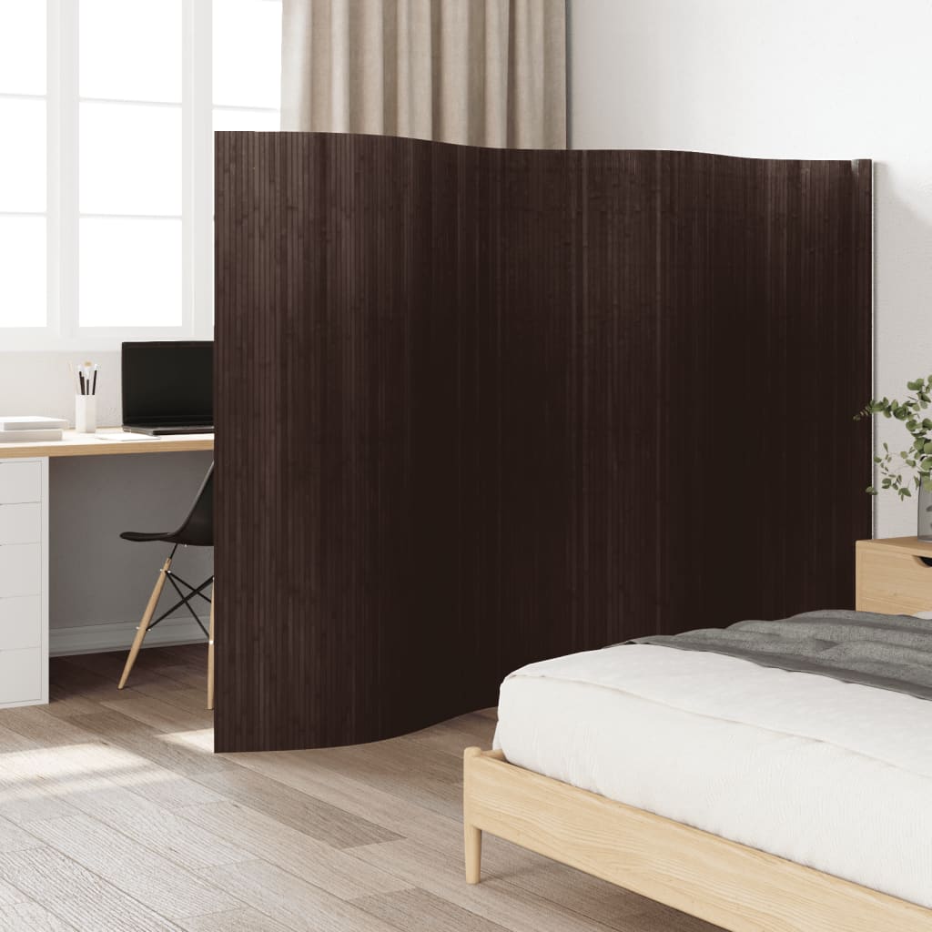Bambus Paravent Dunkelbraun 400x165 cm