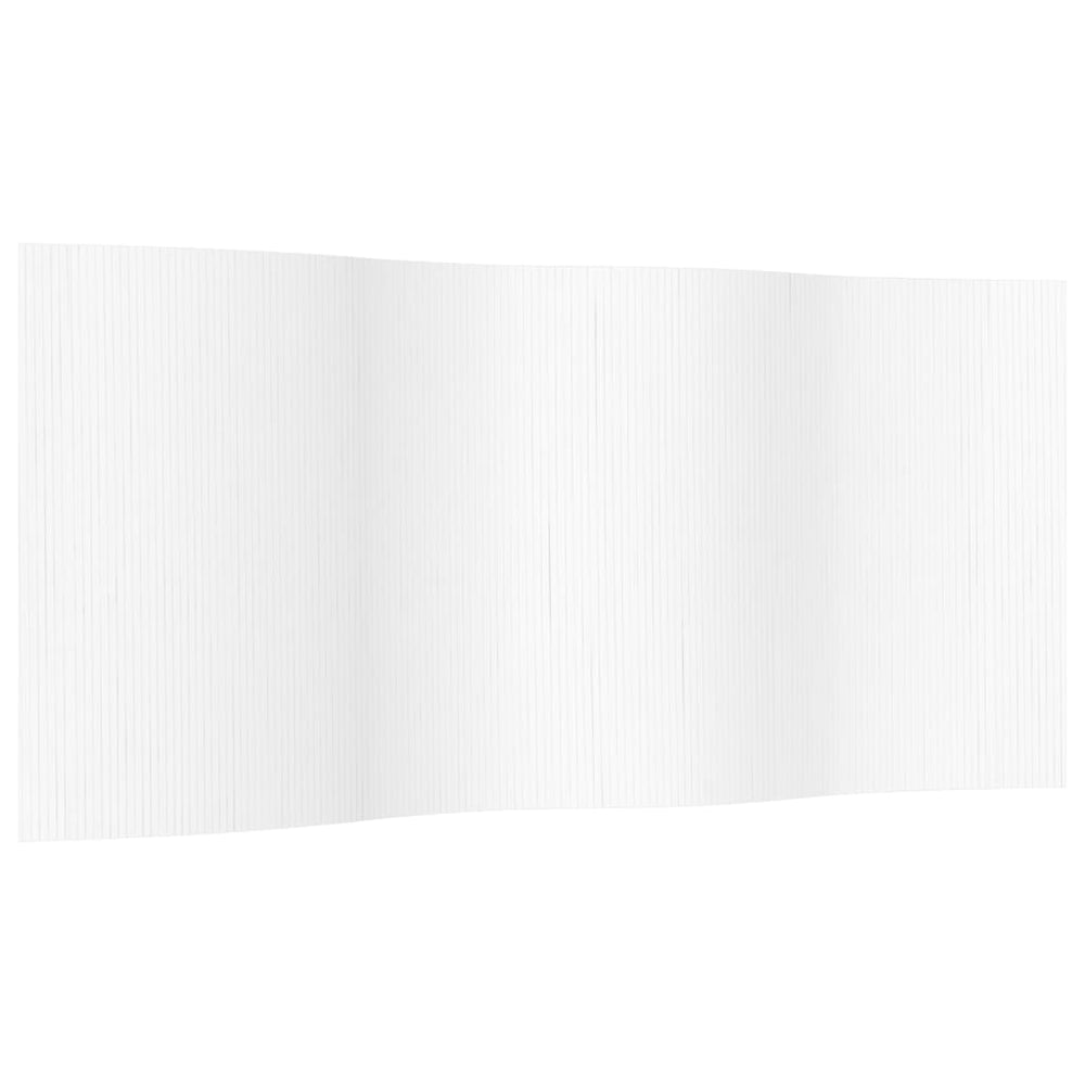 Weißer Bambus Paravent, 400 cm Breit