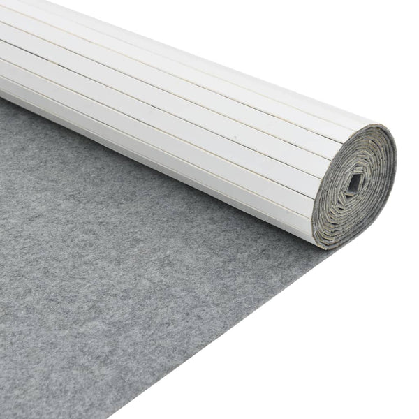 Weißer Bambus Paravent, 400 cm Breit