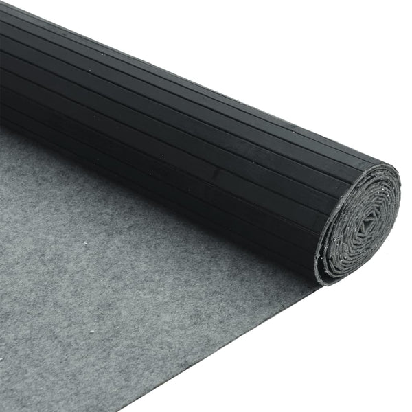 Schwarzer Bambus Paravent, 600x165 cm