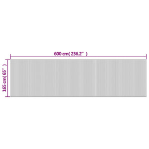 Dunkelbrauner Bambus Paravent 600x165 cm