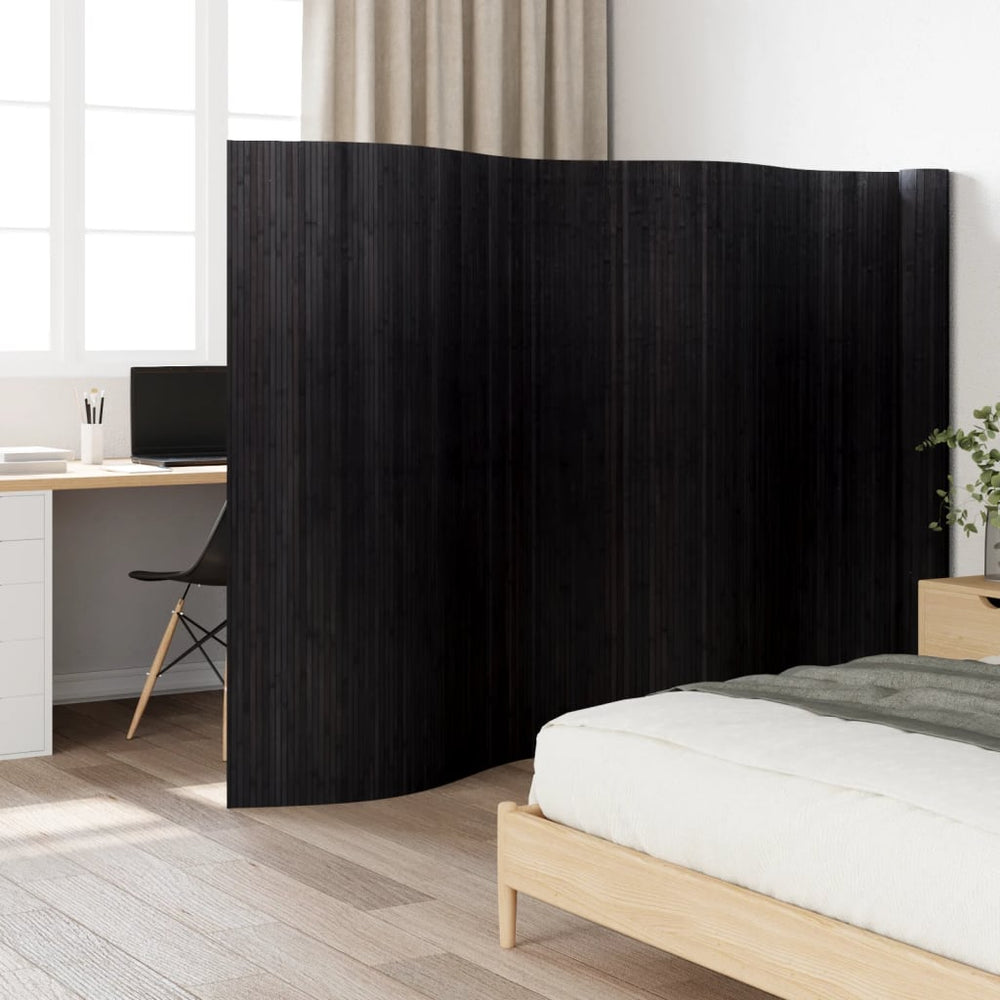 Schwarzer Bambus Paravent, 800x165 cm