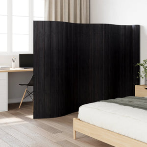 Schwarzer Bambus Paravent, 800x165 cm