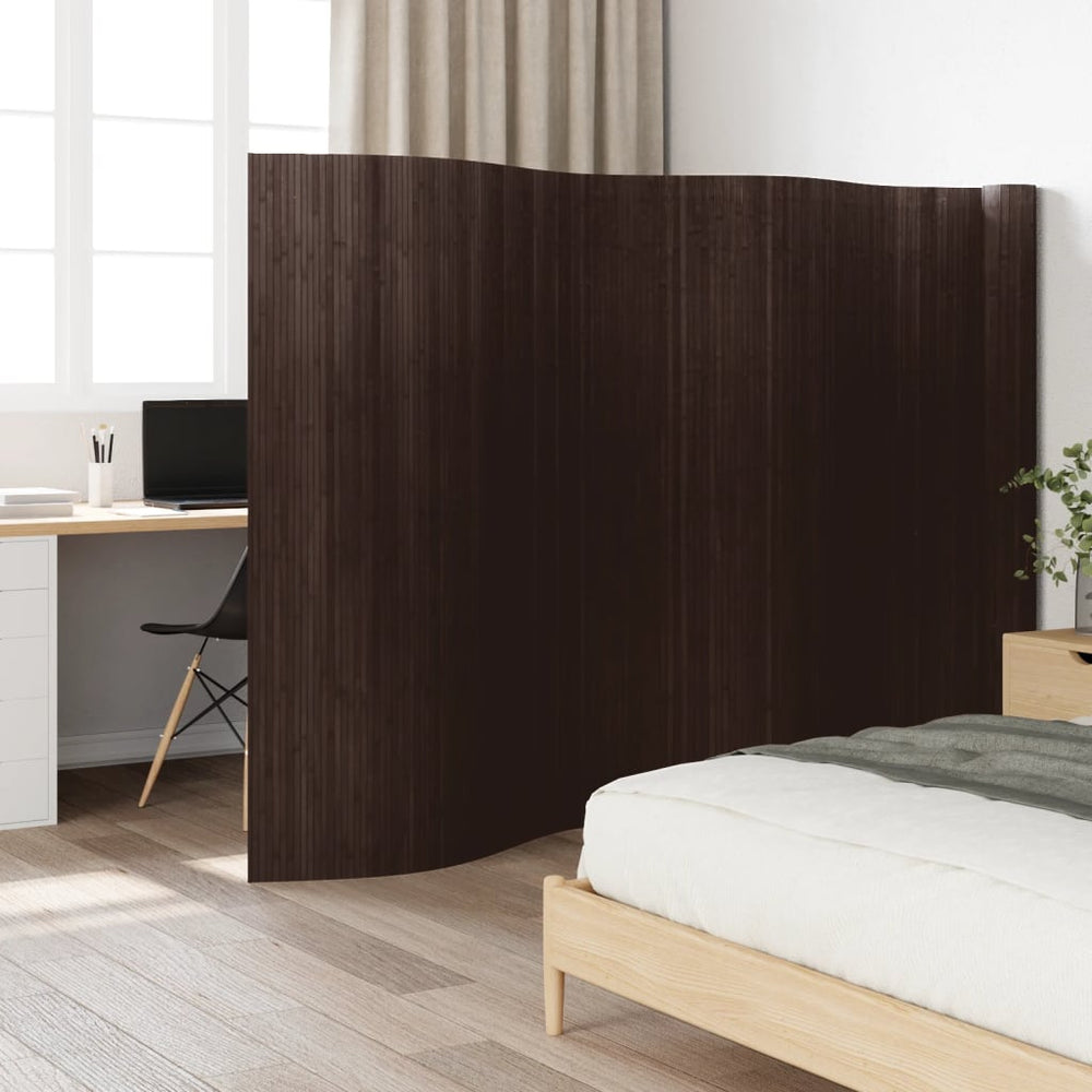 Dunkelbrauner Bambus Paravent, 800x165 cm