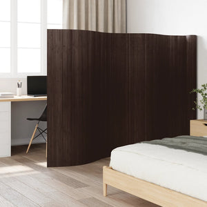 Dunkelbrauner Bambus Paravent, 800x165 cm