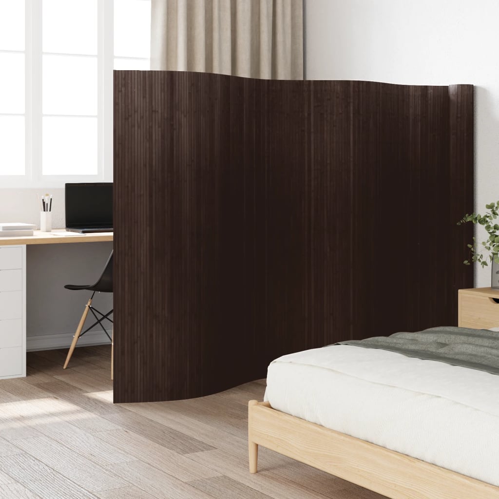 Dunkelbrauner Bambus Paravent, 800x165 cm
