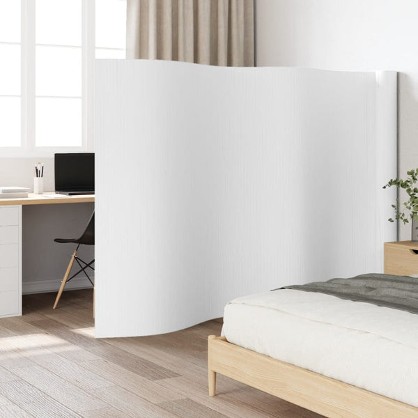 Weißer Bambus Paravent, 800x165 cm