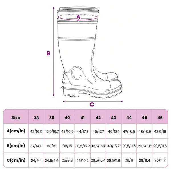 Gummistiefel Schwarz Größe 39 PVC