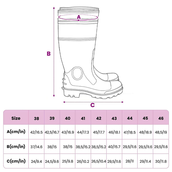 Gummistiefel Schwarz Größe 41 PVC