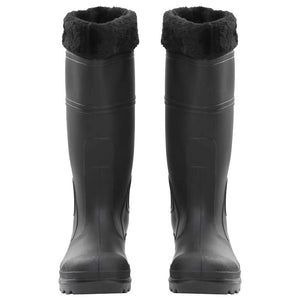 Gummistiefel mit Herausnehmbarem Innenfutter Schwarz Gr. 39 PVC