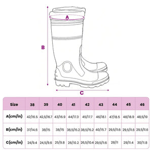 Gummistiefel mit Herausnehmbarem Innenfutter Schwarz Gr. 40 PVC