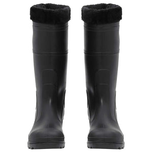 Gummistiefel mit Herausnehmbarem Innenfutter Schwarz Gr. 41 PVC