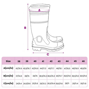Gummistiefel mit Herausnehmbarem Innenfutter Schwarz Gr. 42 PVC