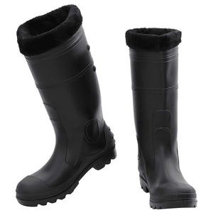 Gummistiefel mit Herausnehmbarem Innenfutter Schwarz Gr. 43 PVC
